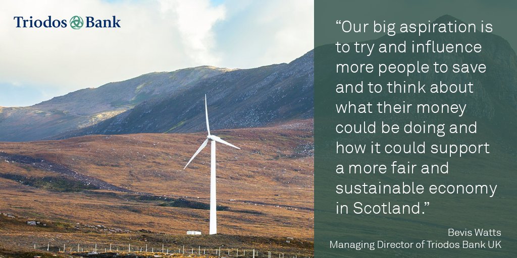 triodosuk's tweet photo. "Scotland has always been a seedbed of social, cultural and environmental innovation and is now a hub for renewable energy throughout the UK” - Bevis Watts, managing director of Triodos Bank UK
https://t.co/vIYG5EJ731
#Scotland #Sustainable #financingchange #useyourmoneyforgood https://t.co/8b01NQ8InV