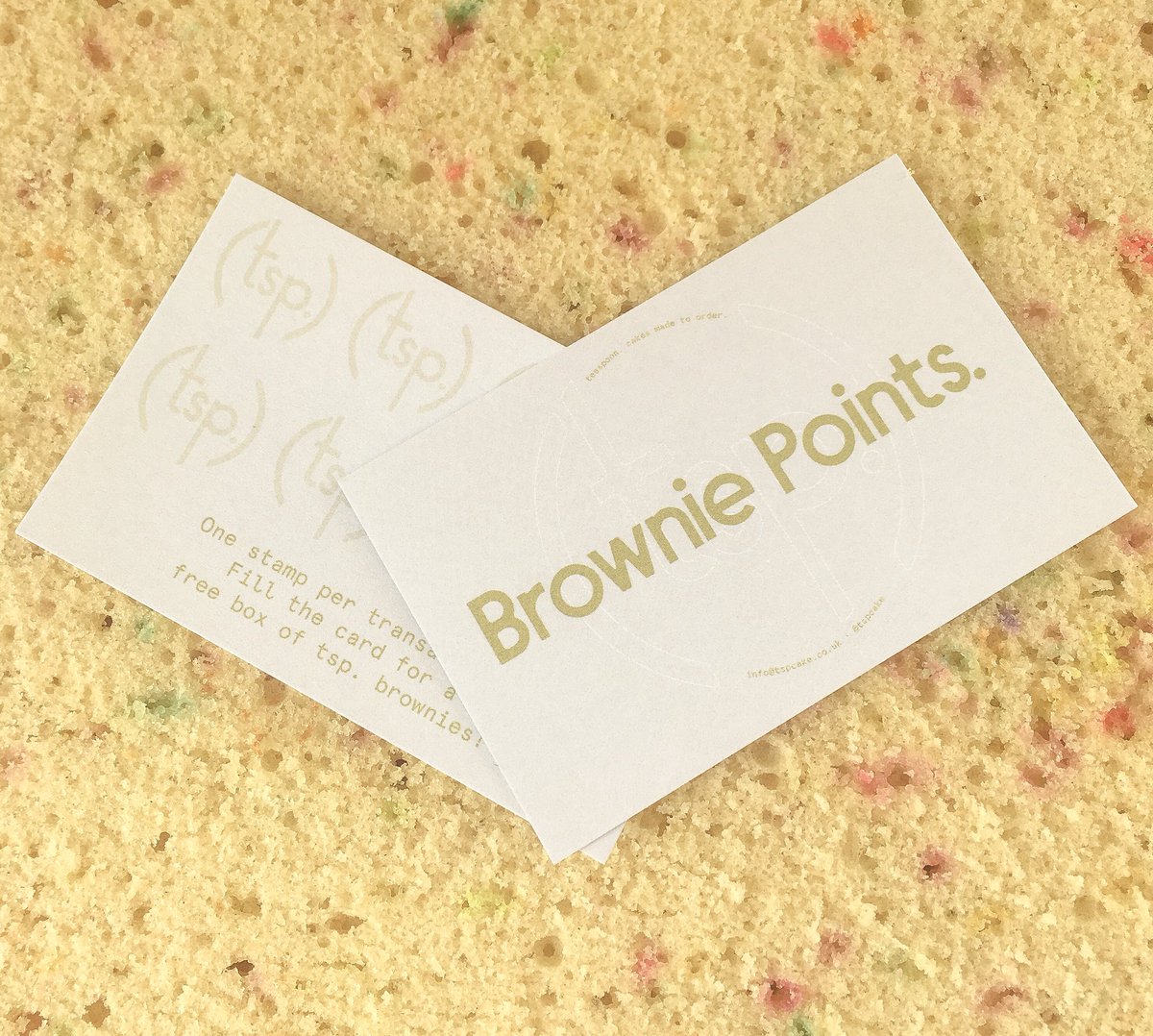 tspcake's tweet image. Fancy a free box of brownies? Of course you do! 
You can now earn ‘brownie points’ with our loyalty card. Fill the card and we’ll fill ya gob with delicious gooey brownies. #tspcake #tspbrowniespoints #stokeontrent