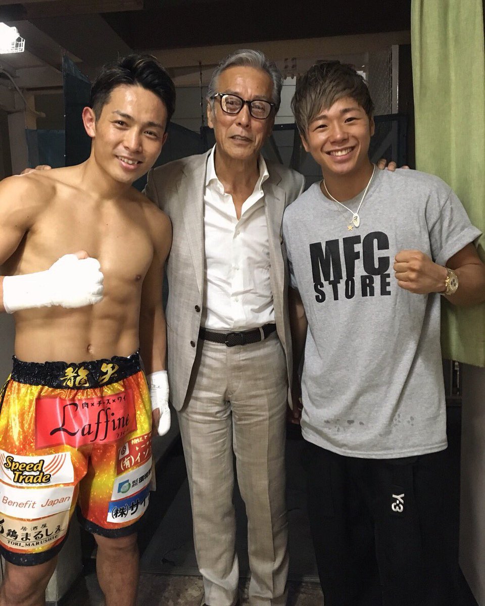 龍矢KO勝ち💪 @tatsuya_box 強烈な勝ち方で間近で見てて 俺も気合い