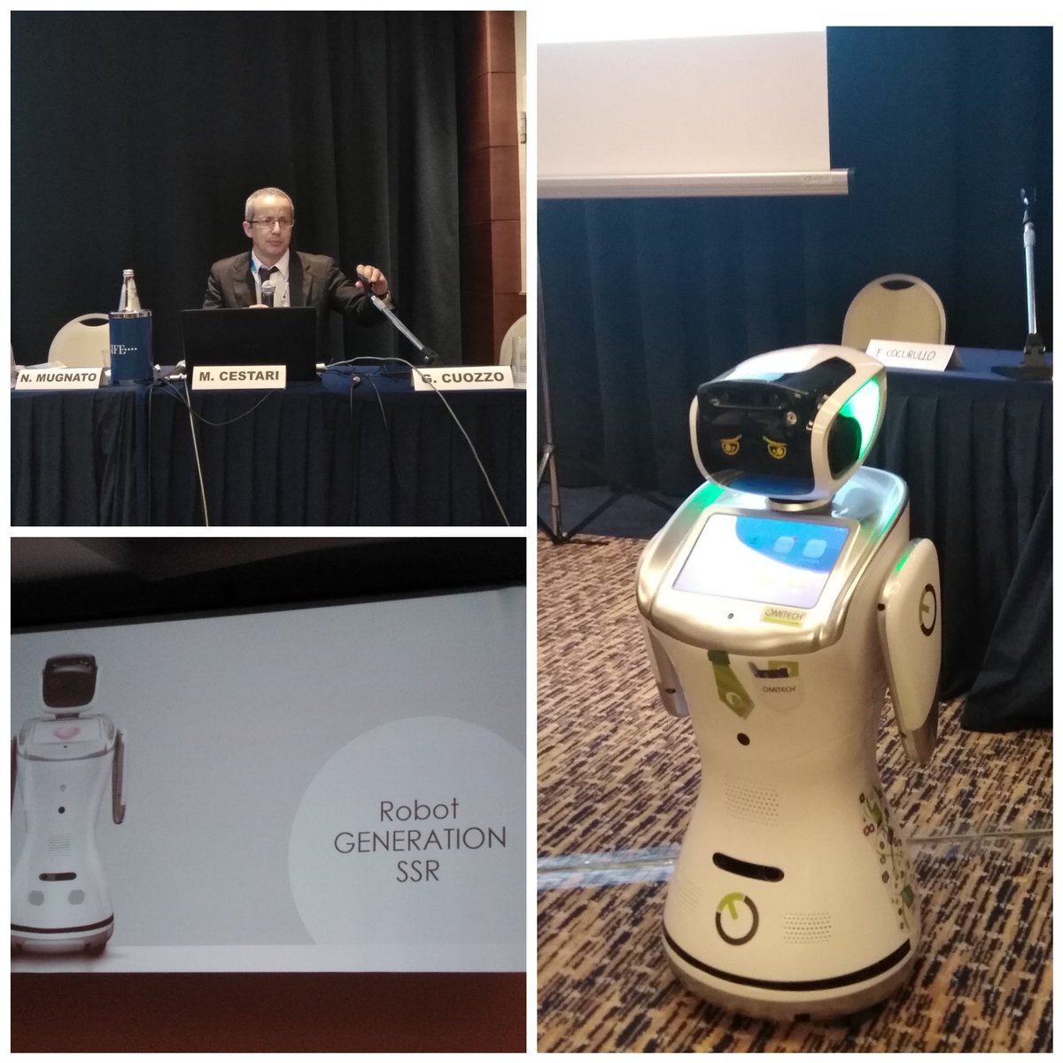 geosmartcampus's tweet image. Matteo Cestari, Omitech spiega il mondo di #RobotAsAService, l&apos;uso delle mappe, la georeferenziazione spaziale e temporale presentando lo #SmartRobot e le sue caratteristiche digitali.
#InnovationForum @geosmartcampus #conesri2018 @Esriitalia