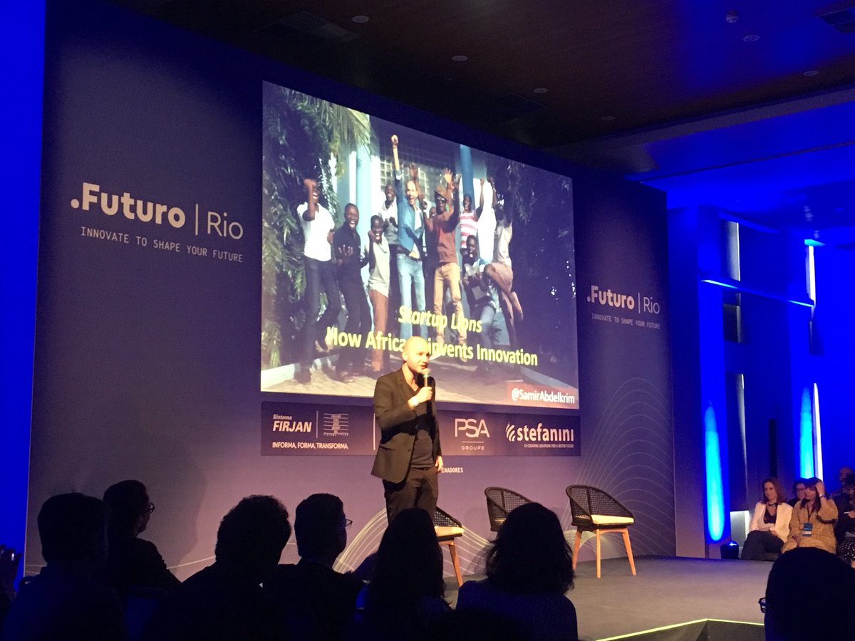 Great speech from <a href="/SamirAbdelkrim/">Samir Abdelkrim</a> <a href="/StartupBRICS/">#StartupBRICS</a> about startups &amp; innovation in Africa. Lot’s of links with Brazil. #futurorio <a href="/BF_Brazil/">Business France BR</a>