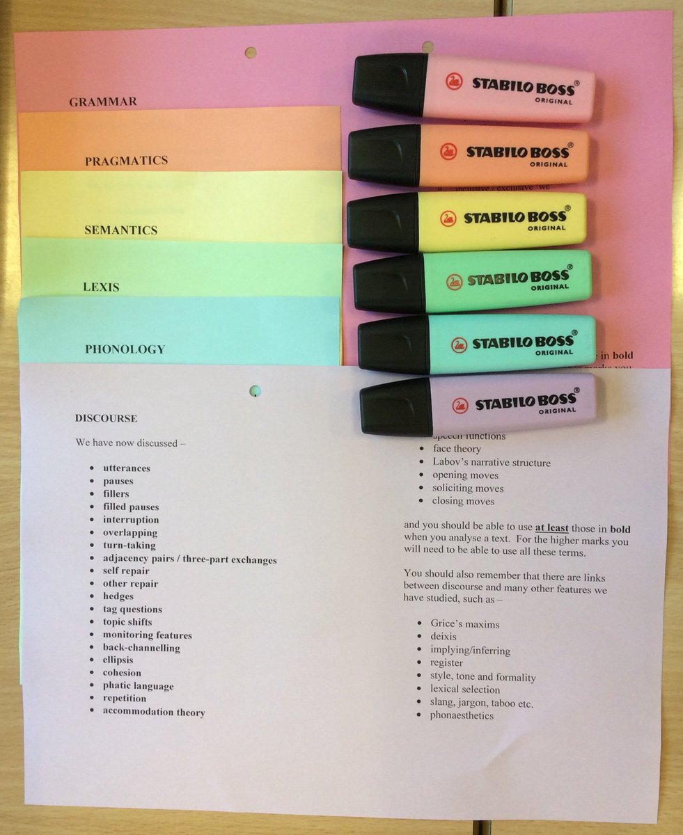 EnglishNGHS's tweet photo. Using colour to help categorise revision in #EnglishLanguage @NottmGirlsHigh . Off-the-scale stationery matching here! #girlslearning 🌈 https://t.co/ia0QWWGYov