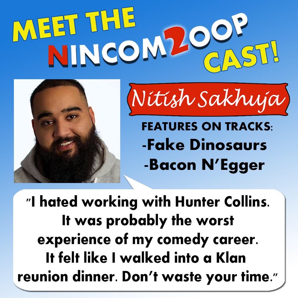 Meet the #Nincom2oop cast! Here’s <a href="/NitishSakhuja/">Nitish Sakhuja</a>! For the record, I was wearing the grand master garb “ironically”! At least I have the cast dinner!

Sketch comedy album “Nincom2oop” available from <a href="/comedyrecords/">Comedy Records</a> June 15!