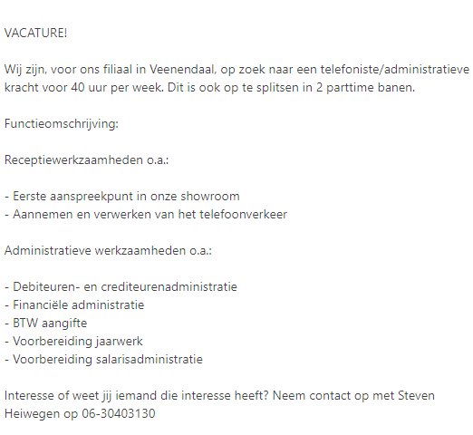 VACATURE! #vacature #telefoniste #administratie #autobedrijf #Veenendaal