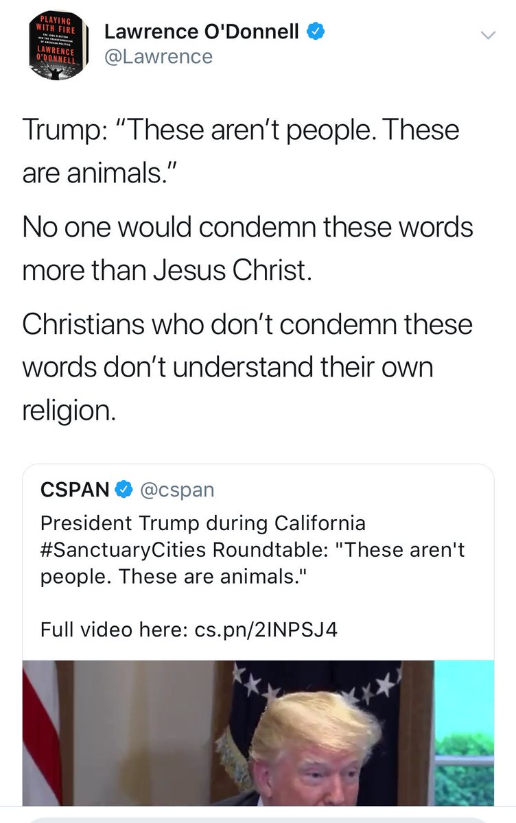 RubinReport's tweet photo. Trump called MS-13 gang members “animals.” Here is how it’s being reported. (The C-Span video below starts right after the question.) Fake News from MSNBC, NY Times, C-Span and more... https://t.co/RXNQw5vbjF