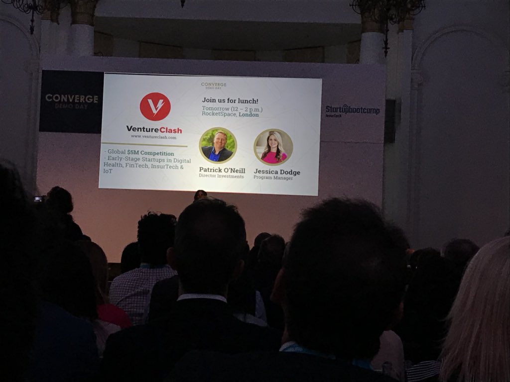 jessmdodge's tweet photo. Looking forward to hearing from the #startups at #insurtechlondon - @VentureClash is excited to be here! https://t.co/EDEjsvDsyc