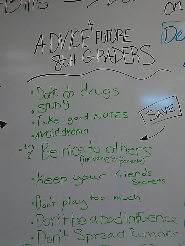 sassart's tweet photo. Solid advice from my design students. #kidsknow #theArtofEd #observeme https://t.co/mzCpnbLmeN