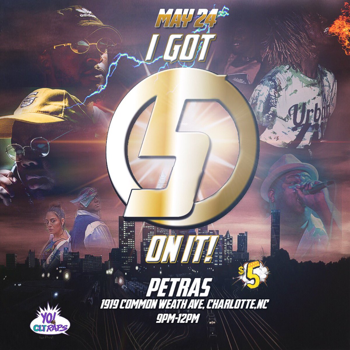 th3higher's tweet image. Tonight is our last show in Charlotte for 2018. If you are in the city and you haven’t been to a th3 Higher show yet you don’t wanna miss this one! We’re at @petrasbar with the homies @PhazeGawd @Matrixp704 OTWolves and @Railzpriderock! Pull up on for #IGot5OnIt