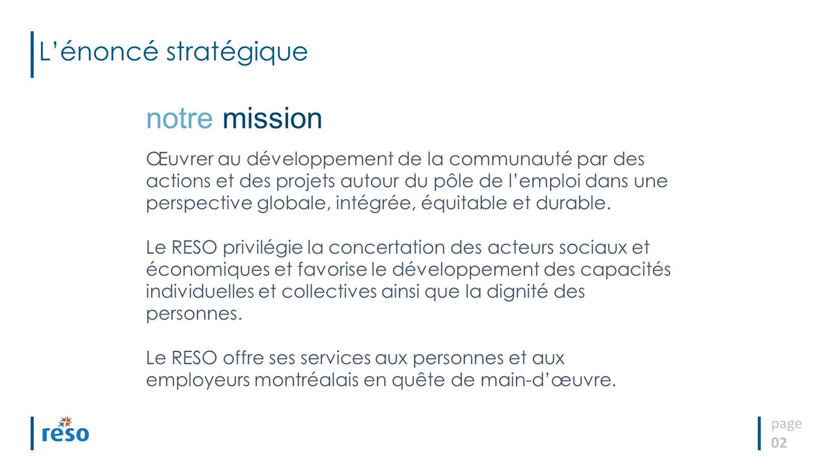 resomtl's tweet photo. Voici la nouvelle mission du RESO, telle qu'élaborée suite à notre consultation stratégique et présentée devant vous aujourd'hui au Impact Hub Montréal.   #agereso2018 #somtl #polmtl https://t.co/jZh4c6m41l
