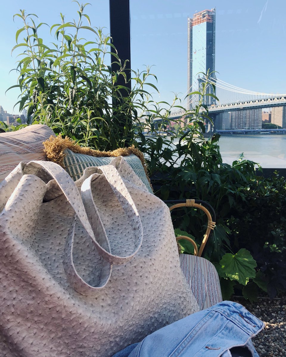 LeniPenn's tweet photo. It’s a beautiful day in the neighborhood 🕶 #lenipenn #theeverythingtote #sohohousedumbo [📸:Medium LPTote in Light Grey Ostrich] https://t.co/9CRDp40hFz