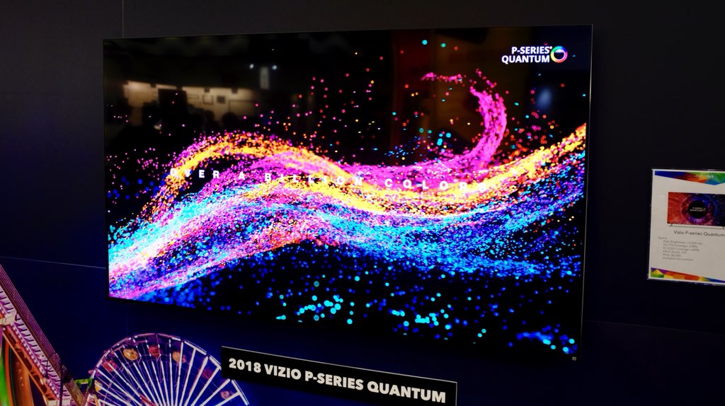NanosysInc's tweet photo. The 2018 P-Series Quantum was a huge hit at #DisplayWeek18! It’s an incredible showcase for Quantum Dot technology. Thanks for sharing a pre-release sample with us @VIZIO! https://t.co/IZ6RIlztPm