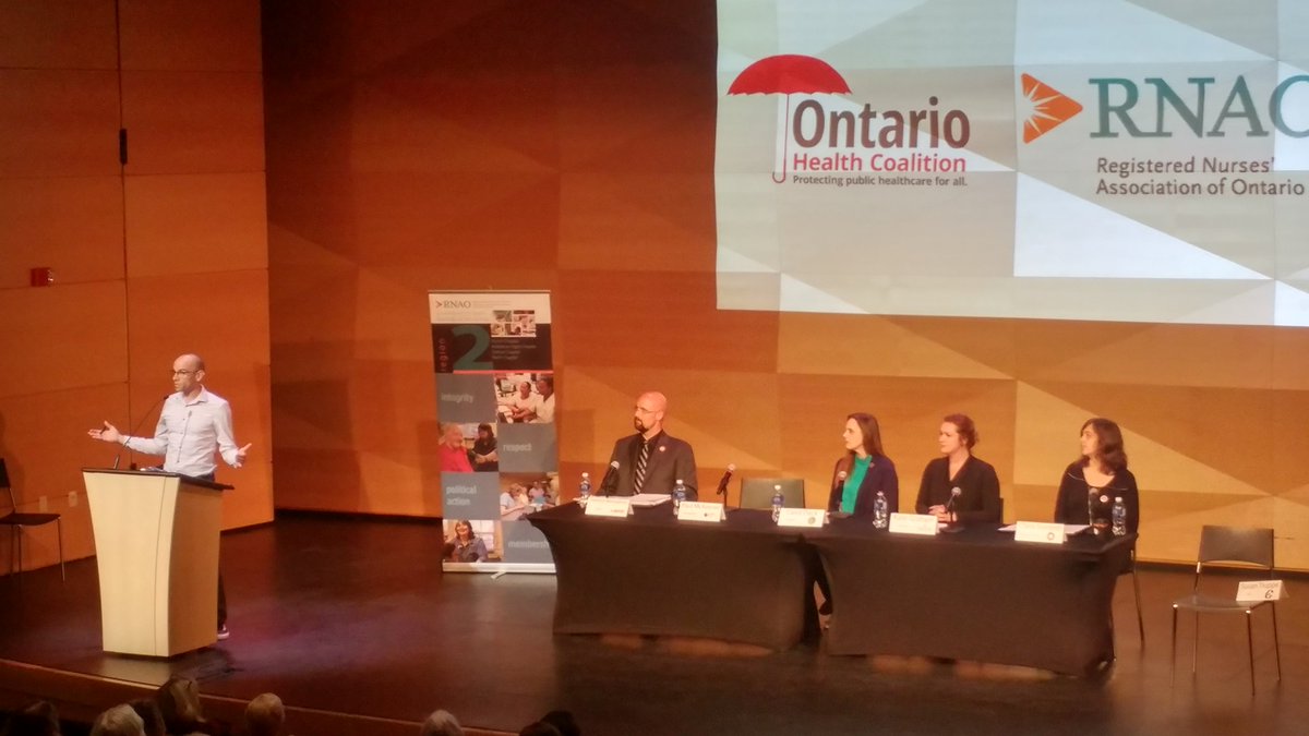 SchulichPAC's tweet photo. Our friend @AbeOudshoorn moderating the London North Centre Riding Healthcare Debate. Thanks for organizing @OntarioHealthC @RNAO 
-AL https://t.co/9Ft9aBWoxy