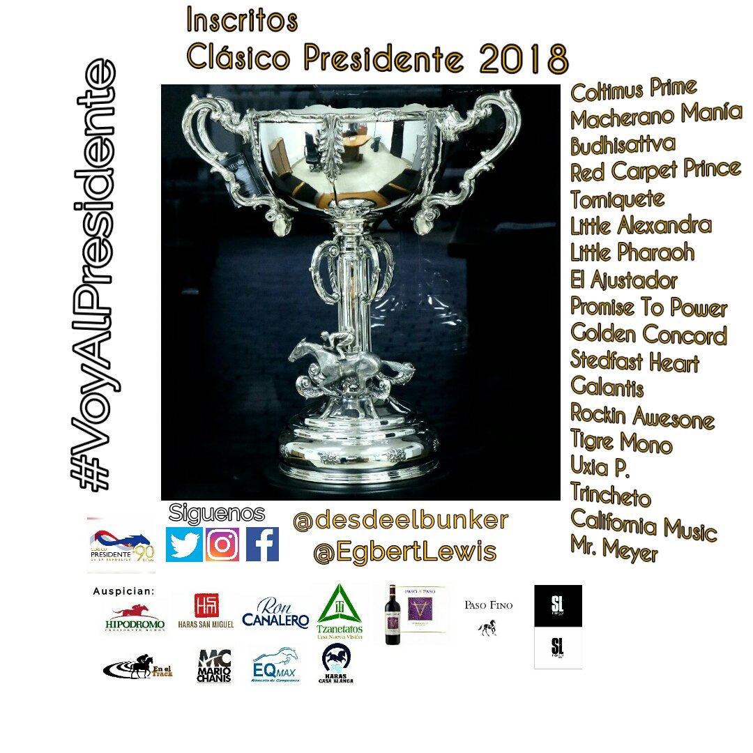 telebunker_'s tweet photo. Inscritos 
#ClásicoPresidente #Panama
#VoyAlPresidente
#HipodromoPa @hipicaglobal
@joebrunopr @JCasis25 @yuyocandanedo @EgbertLewis @HipodromoPA  @josemiguel1956  @htzanetatos @Deliacmf #HarasSanMiguel #MarioChanis #Eqmax #RonCanalero #PasoFino #SecoSL #PasoaPaso #HarasCasablanca https://t.co/2Vo4NI9O99