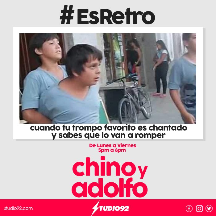Studio92's tweet photo. Participa con el hashtag #EsRetro en @ChinoyAdolfo @adolfobolivar4
📻 92.5 FM
📞 2121925
💻 https://t.co/8YoqlhYVEt
WhatsApp: 942591397 https://t.co/t4tZQL8OtJ