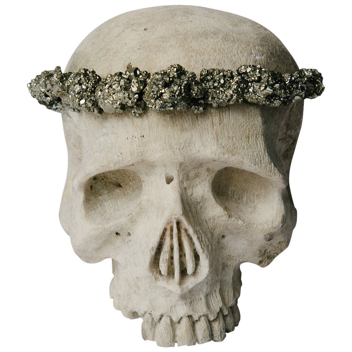 OrderGoodDeath's tweet photo. Hand-carved natural coral skull adorned with a pyrite halo crown.

https://t.co/2jpItIuNBU https://t.co/IPnao3PblC