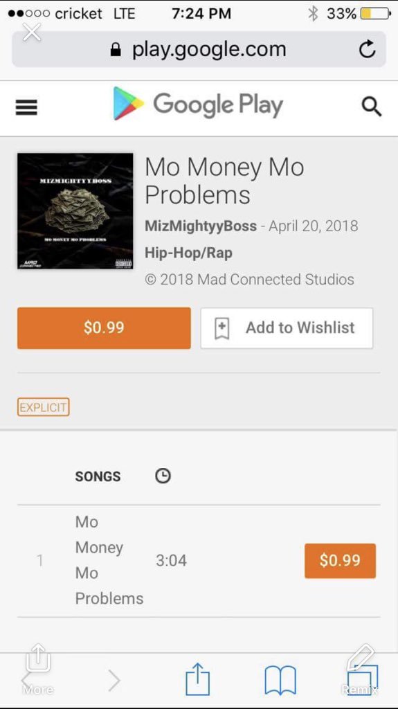 MightyyBoss's tweet photo. Go get my single “Mo Money Mo Problems” on all platforms now #itunes #Tidal #GooglePlay #spotify #AmazonMusic Many more......#MizMightyyBoss #MadConnected 👑🔌📶 https://t.co/Uznx8OFAo3