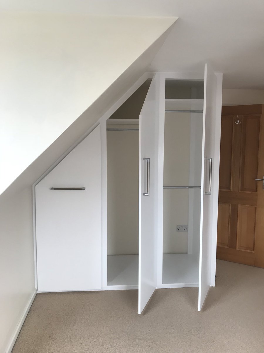 Bespoke MDF wardrobe created with pull out draws and soft close doors. Unit fully painted.