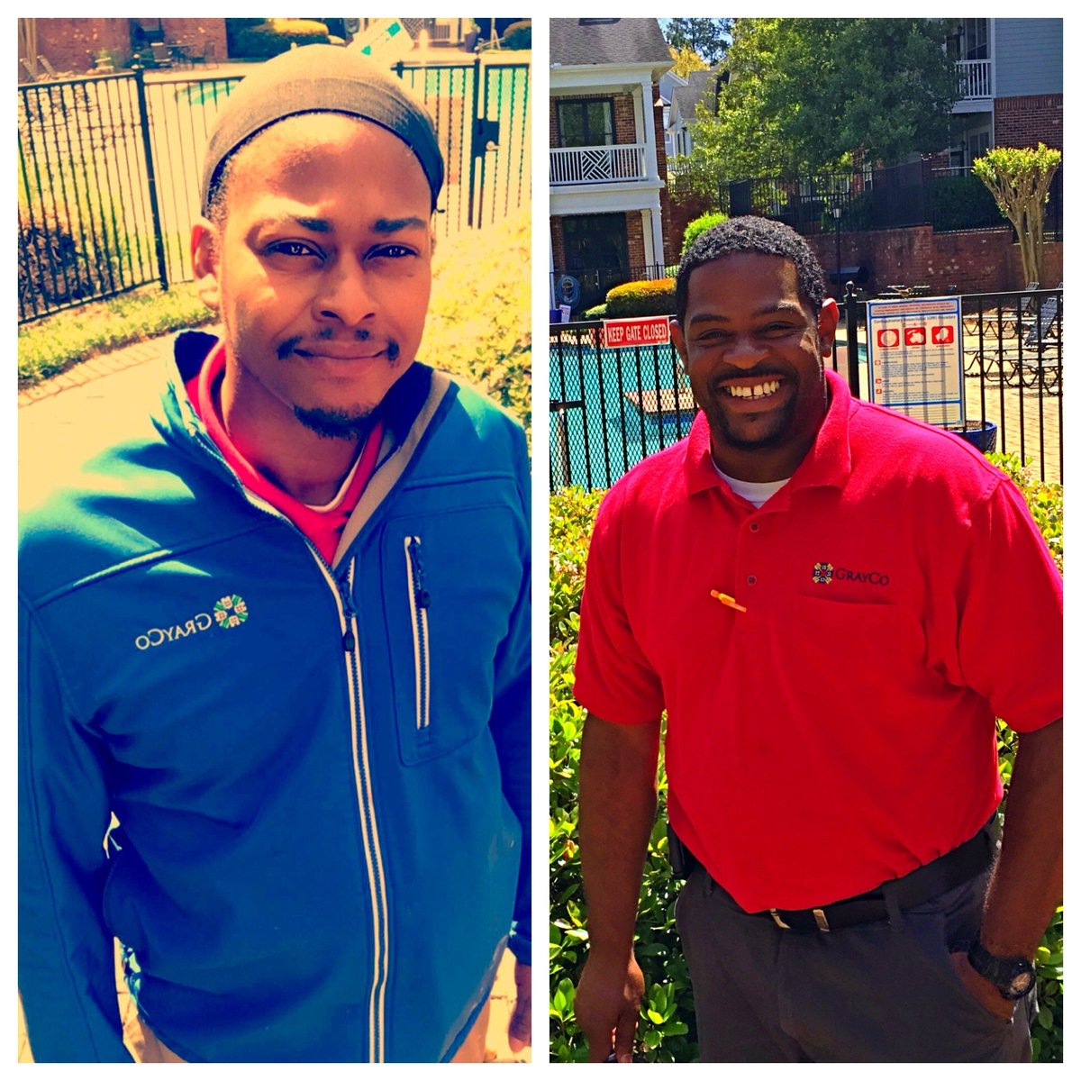 JacksonSquareGA's tweet photo. Special shot out to our outstanding teammates Rashid &amp; Larry for bringing home the Grounds keeper and Maintenance Supervisor of the first quarter award. Thank you for all you do and for representing true GrayCo. Greatness! #Teamwork #TeamworkMakesTheDreamWork #Grayco... https://t.co/ILwRJfbhcW
