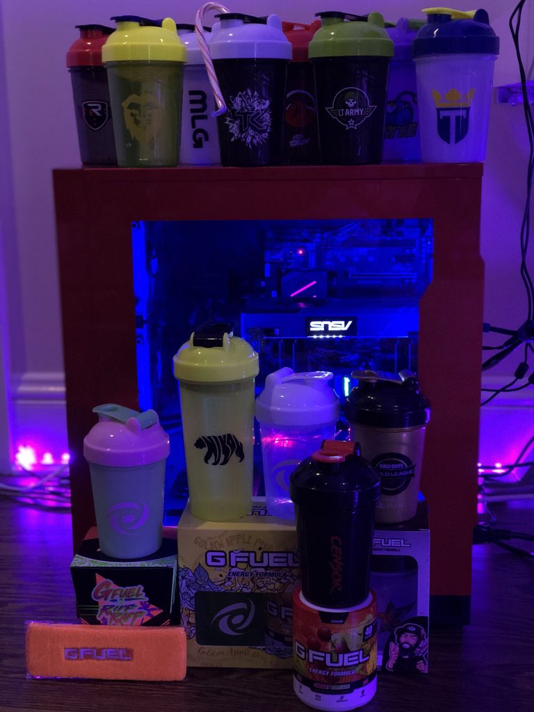 RT, like,follow for a chance to win the most epic giveaway ever! 15 shakers, 2 tubs of GFUEL, and a Riff Raff premium pack + headband (on May 29) 🔥 Two more chances to win during my Friday and Sunday Twitch stream from 6-10 PM. Powered by <a href="/DigitalStormPC/">Digital Storm</a>