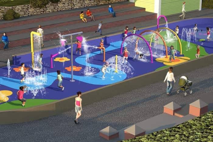 New seaside children's water play area Splash to open this summer - just behind the beach huts!!! There'll be water play equipment, spray loops, water sprays, bucket drops, water domes and space for paddling #seaside #familyfun #forfree #stannes #lancashire
