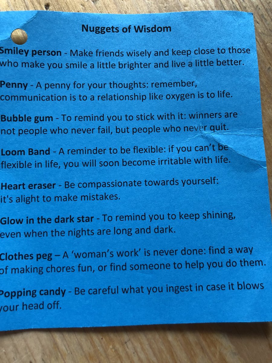 Great pearls of wisdom and keepsakes for life from <a href="/AylesburyHigh/">Aylesbury High</a> Psychologists. Thank you!