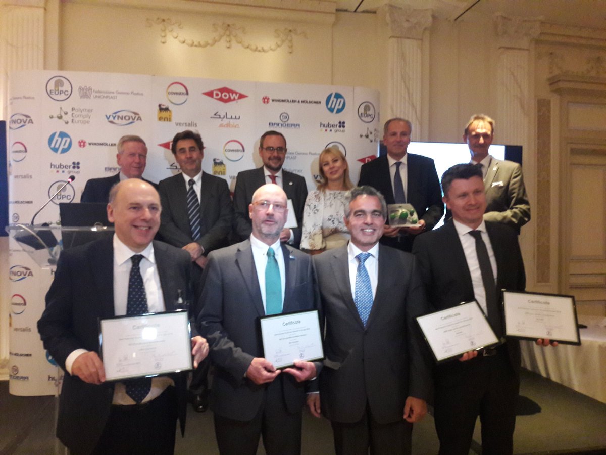 EuPCplastics's tweet photo. The winners are here! Congratulations to @Vynova_Group, @Repsol, @exxonmobil, @ELIXPolymers, Borealis and Lotte Chemical for winning the Best Polymer Suppliers Awards for Europe. An initiative of the Polymers for Europe Alliance. #CFPlastics https://t.co/7wWUHSf1WE