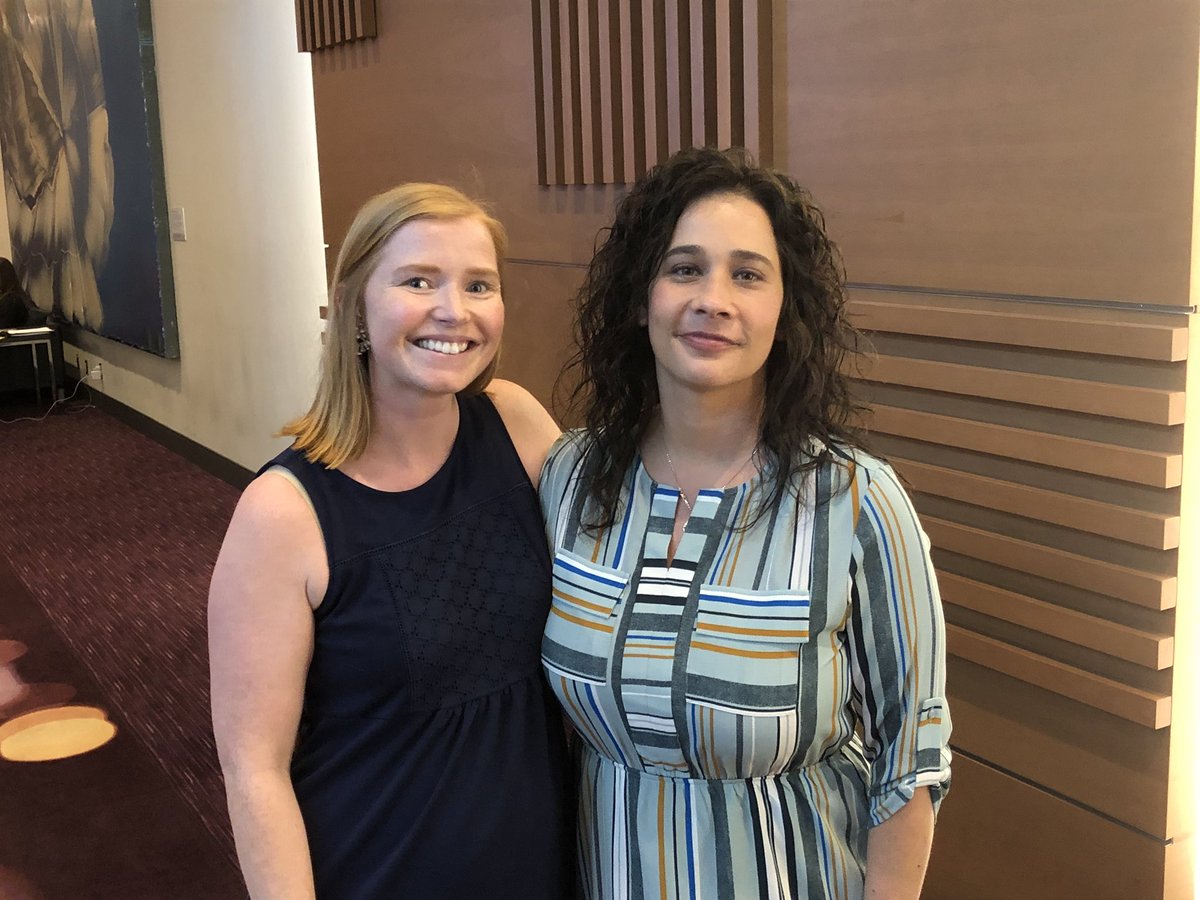 OCSWSSW's tweet photo. OCSWSSW Communications Manager Sarah Choudhury w/ #AMED2018 keynote speaker Casandra Diamond https://t.co/VkeVeI0EGe