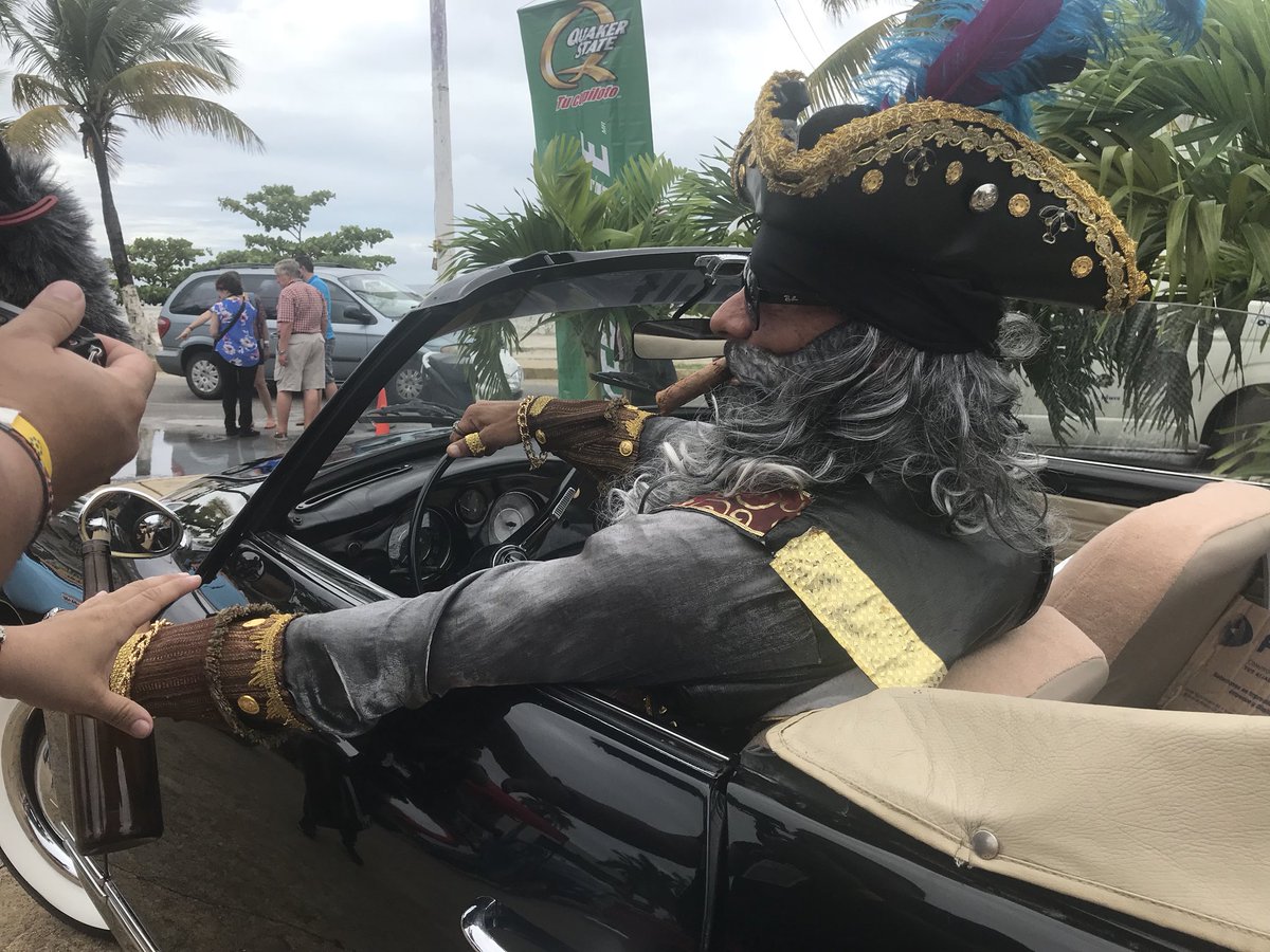 RallyMayaMexico's tweet photo. The pirate Black Tire is with us near to the @quakerstate_mx cars #noAlcohol #onlyPirates https://t.co/02BrMCXva0