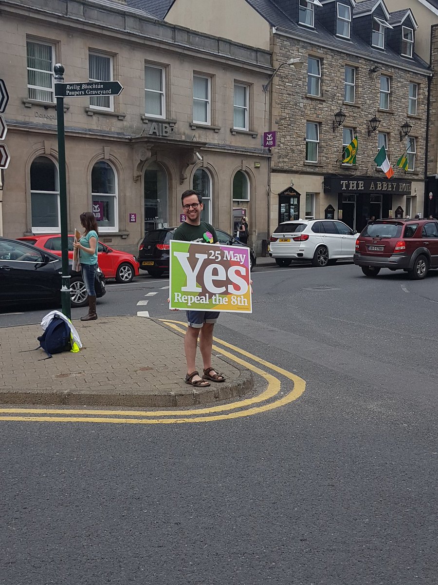 angiemcglan's tweet photo. My brother is #Together4Yes and has campaigned for weeks on behalf of me and all the women he knows and loves. I am so proud of him! #Men4Yes #menforrepeal https://t.co/NnD4PBwRvu