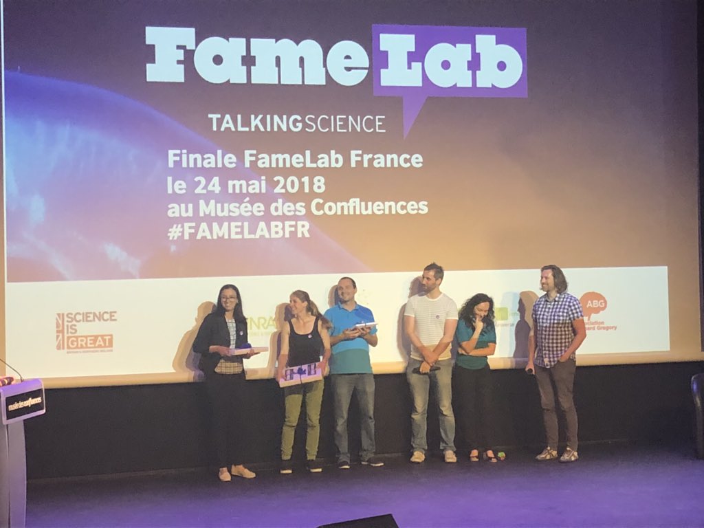 FameLabFrance's tweet photo. 3ème place : Emilien Burger                      2ème place : Julieta Rivosecchi #FameLabfr https://t.co/X3xXpHzi6V