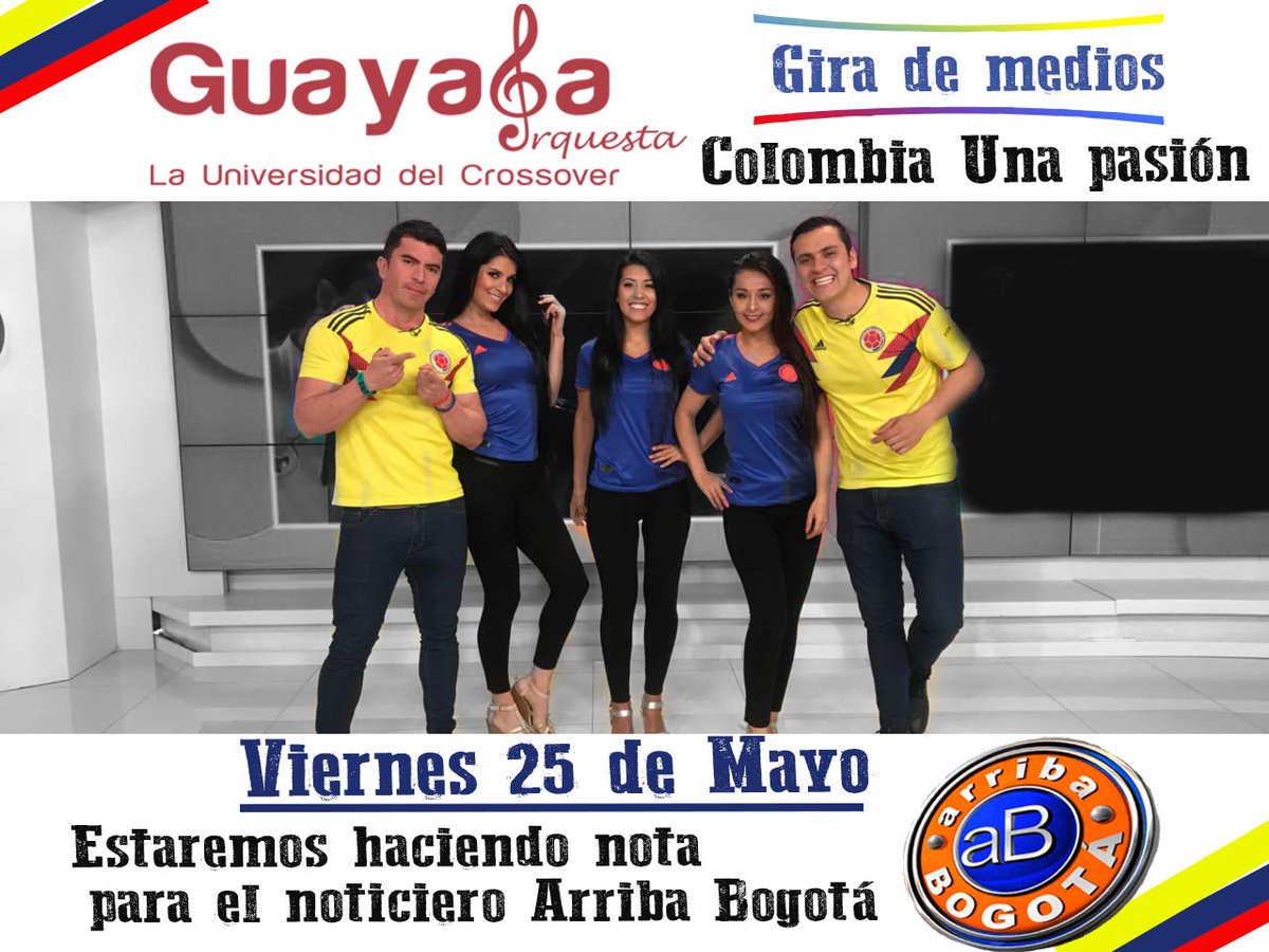 Pendientes mañana estaremos en <a href="/ArribaBogota/">arribabogota</a>  con nuestro nuevo éxito COLOMBIA UNA PASIÓN 🇨🇴