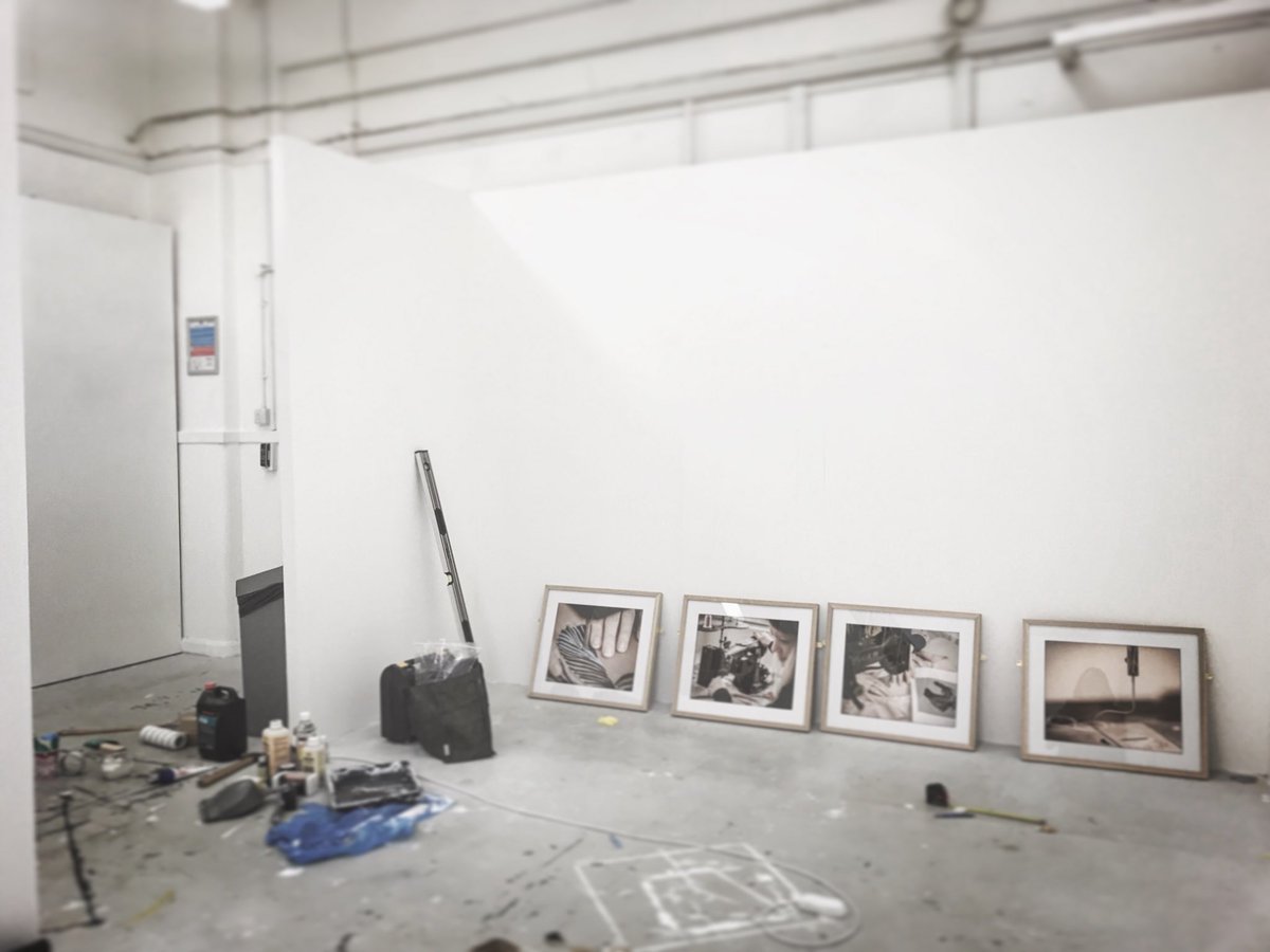 Preparing for the @CambSchoolofArt Degree Show, on 8-16th June. Painting walls, hanging images and getting everything in place. Exhausting yet very rewarding #exhibition #photography #student #cambridge