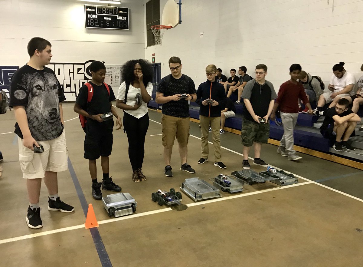 Scott Duthie (@mrscottduthie) on Twitter photo Today was competition day in <a href="/mooremustangs/">THE Marion C. Moore</a> <a href="/PLTWorg/">Project Lead The Way</a> #engineering class. Students designed+built their own robots and their own competition (race + “battle” matchups). #KNOWmoore <a href="/JCPSKY/">JCPS</a> <a href="/JCPS_Robotics/">JCPS Robotics</a> <a href="/AcademiesofLou/">AcademiesofLou</a> Today was competition day in <a href="/mooremustangs/">THE Marion C. Moore</a> <a href="/PLTWorg/">Project Lead The Way</a> #engineering class. Students designed+built their own robots and their own competition (race + “battle” matchups). #KNOWmoore <a href="/JCPSKY/">JCPS</a> <a href="/JCPS_Robotics/">JCPS Robotics</a> <a href="/AcademiesofLou/">AcademiesofLou</a>