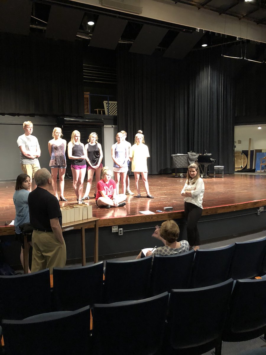 LloweryHarris's tweet photo. The VonTrapp kids are getting ready for their Cappies debut - rehearsal with the Gala directors today #mhscappies https://t.co/nEGAaxE6ir