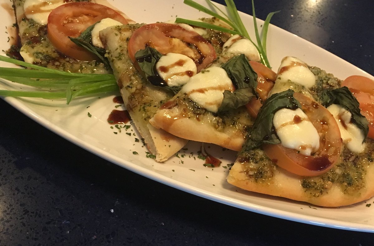 Caprese Flatbread. This is worth a sample. Trust Lana.