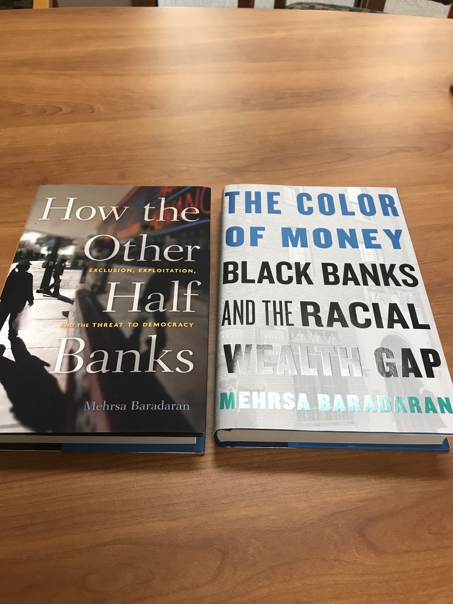 ranell_io's tweet image. New reads courtesy of @MehrsaBaradaran #HowTheOtherHalfBanks #TheColorOfMoney #BlackBanks #Wealth #Banking