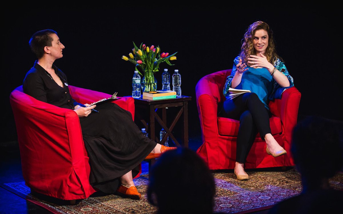 carolineheafey's tweet photo. Brilliant day sitting down with @SarahDavisGoff of @TrampPress on Sunday to talk about Tramp’s #RecoveredVoices Series at the @IrishArtsCenter #ReadWomen #DorothyMacardle #MaeveKelly special thanks to @maevehiggins and @samunderwood for their brilliant readings! https://t.co/Dc8WMhCRkh