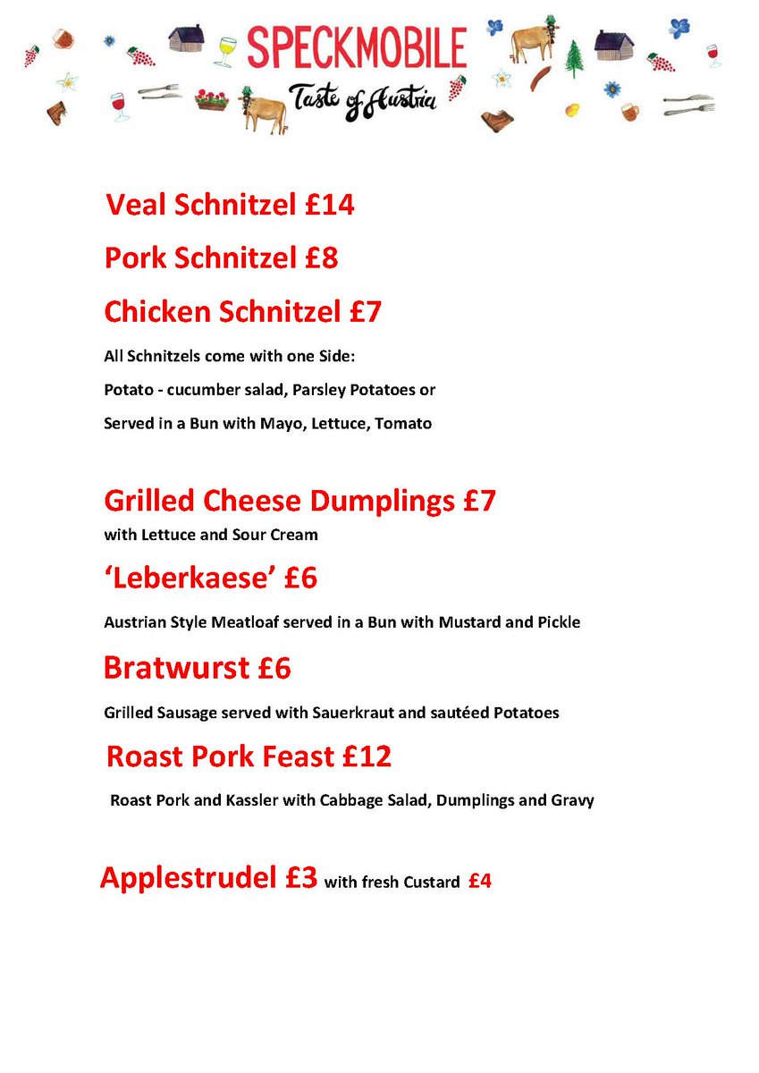 Speckmobile's tweet photo. our Menu this weekend @MaltbyStMkt #Arch76 https://t.co/FN3517JNH2
