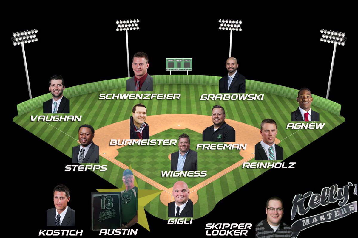 KellysMasters's tweet photo. ⚾️Opening Day⚾️
LF - @kevo1616
RCF- @CoachGRABOWSKI
3B- @coachstepps
LCF- @jschwenzfeier
SS- @TyBurm88
RF- @M_80lane
2B- @andresfreeman
P- @MitchWigness
C- @CoachGigli
1B- @CoachReinholz
EX- 🐐#KevinAustin
EX- #ShawnKostich
Manager- @D_Looker https://t.co/3iuxxugpy5