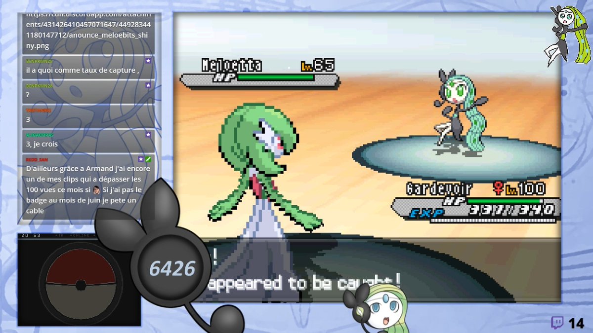 MegaMeloetta_'s tweet photo. La magnifique shasse qui me tenait a cœur vient de se finir,Meloetta shiny a décidé de venir me faire son récital aujourd'hui,à 20h25 sur mon stream
Elle est désormais bien au chaud dans une Luxe Ball,et s'appelle Saori 
@MaitreArmand @Spoons_25 @Darkn3ss_26 @PikaLink_ @KurisuAMS https://t.co/SEbpgYuWwh