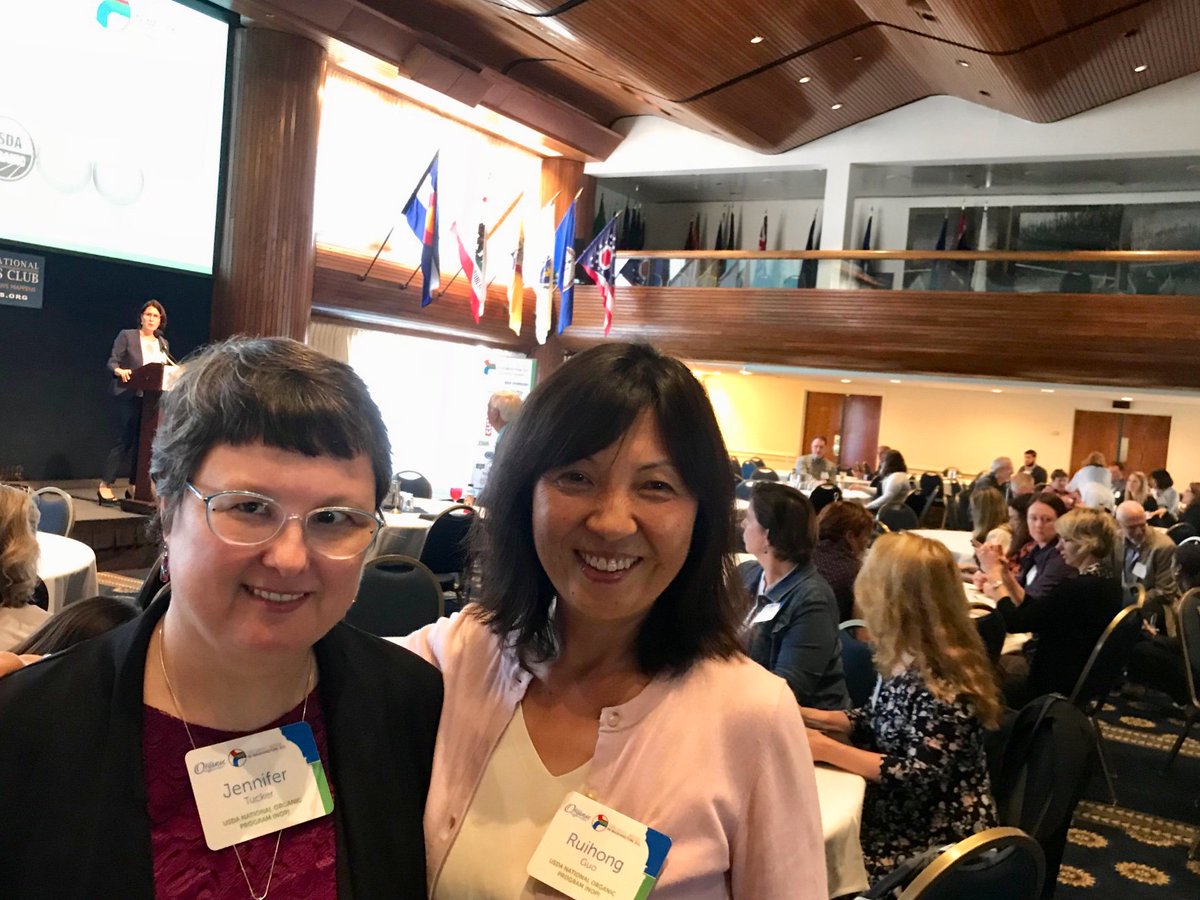 USDA_AMS's tweet photo. The National Organic Program’s Jennifer Tucker (left) is about to take the stage to update @organictrade policy conference on our 2018 enforcement action plan #organicweekdc https://t.co/m2ku3FtokI
