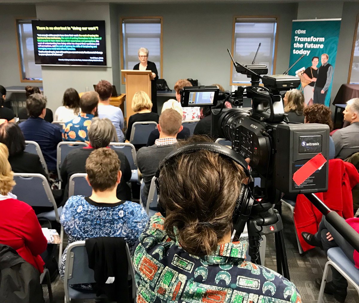 On the job filming Ann Milne talking about how we address racism in education