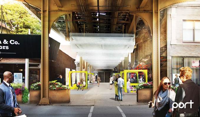 MayorRahm's tweet photo. The Low-Line is moving forward in Chicago! Construction begins in June on Phase 1, which will connect Southport and Lincoln Aves. with a continuous, half-mile long art walk and garden beneath the 'L' tracks. https://t.co/ZMcFbnHLuU