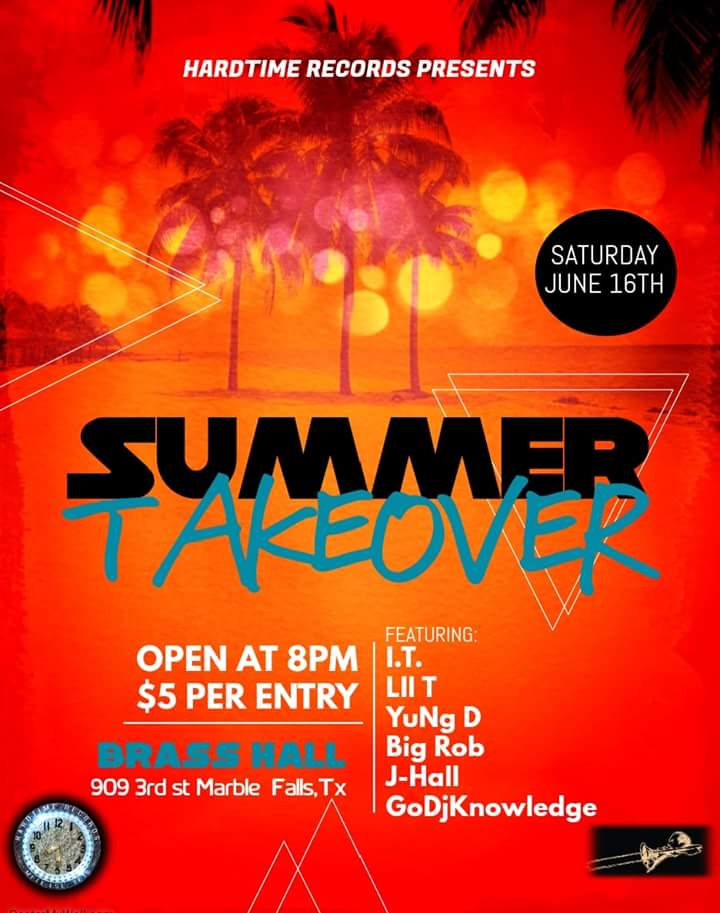 YuNgD_HCF's tweet photo. Show coming up June 16th at the @brasshall in @MarbleFalls_TX
Make sure if your in town you stop by and enjoy the show with us! #SummerTakeOver #HardTimeRecords #YuNgD #IT #LilT #BigRob #JHall #BrassHall https://t.co/HoYM35ObT1