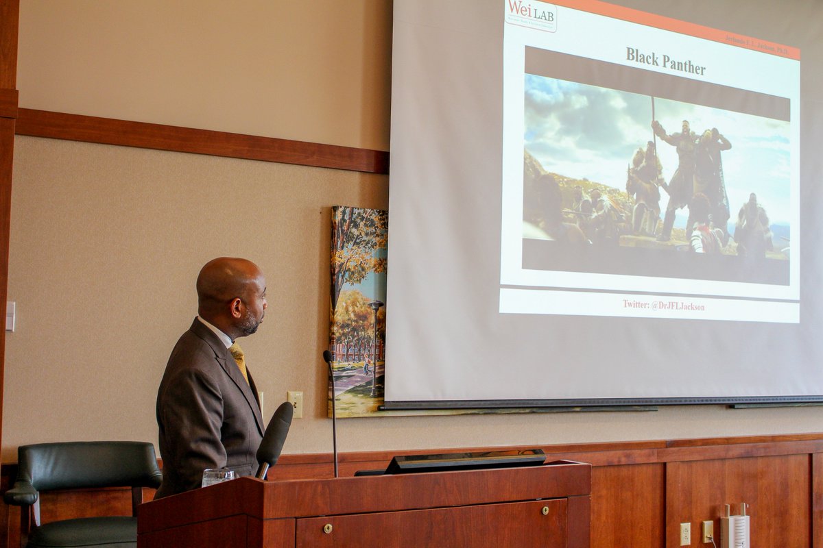 WeiLAB's tweet photo. .@DrJFLJackson was honored to deliver the keynote address today at #CESA18. 

"Education and the Wakanda Effect: Life [Must] Imitate Art in Wisconsin" 

#BlackPanther #Education #Diversity https://t.co/fhxy3AVLLp