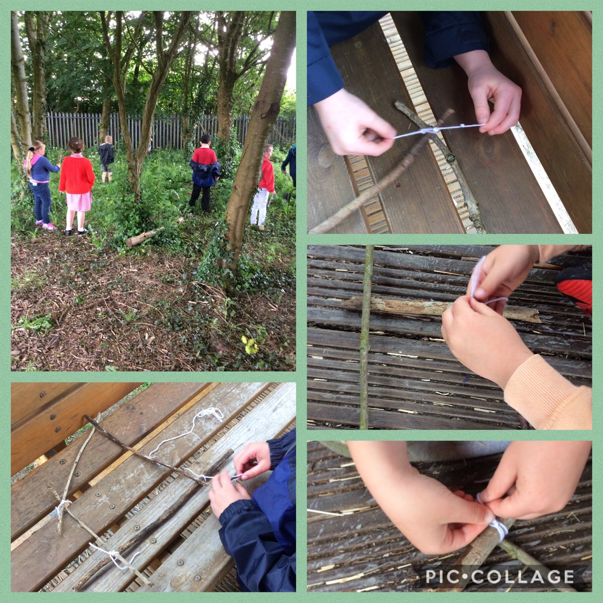 llfiaclass4's tweet photo. Y2 enjoyed making frames in outdoor learning this afternoon. https://t.co/r3WdJT3ICJ