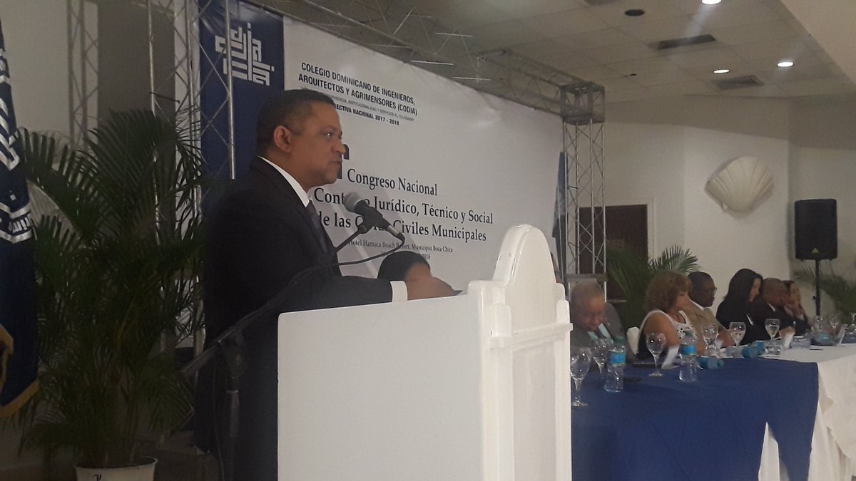 CodiaMunicipal's tweet photo. #CodiaCongreso
#1erCongresoMunicipal

Inauguración del Primer Congreso Nacional "Contexto Jurídico, Técnico y Social de las Obras Civiles y Municipales , que se realiza en el Hotel Hamaca Beach Resort, Municipio Boca Chica, del 24 al 25 de mayo, 2018. https://t.co/a65m0GPMlT