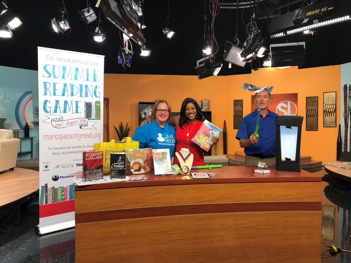 Lee Franklin from #PhxLibrary &amp; Science Guy Mark Carter stopped by <a href="/sonoranliving/">Sonoran Living</a> this AM to chat w/ @CasperABC15 abt exciting #summereadingppl programs…coming soon. Are YOU signed up? bit.ly/2s4vv0z <a href="/abc15/">ABC15 Arizona</a> #justreadppl #phx