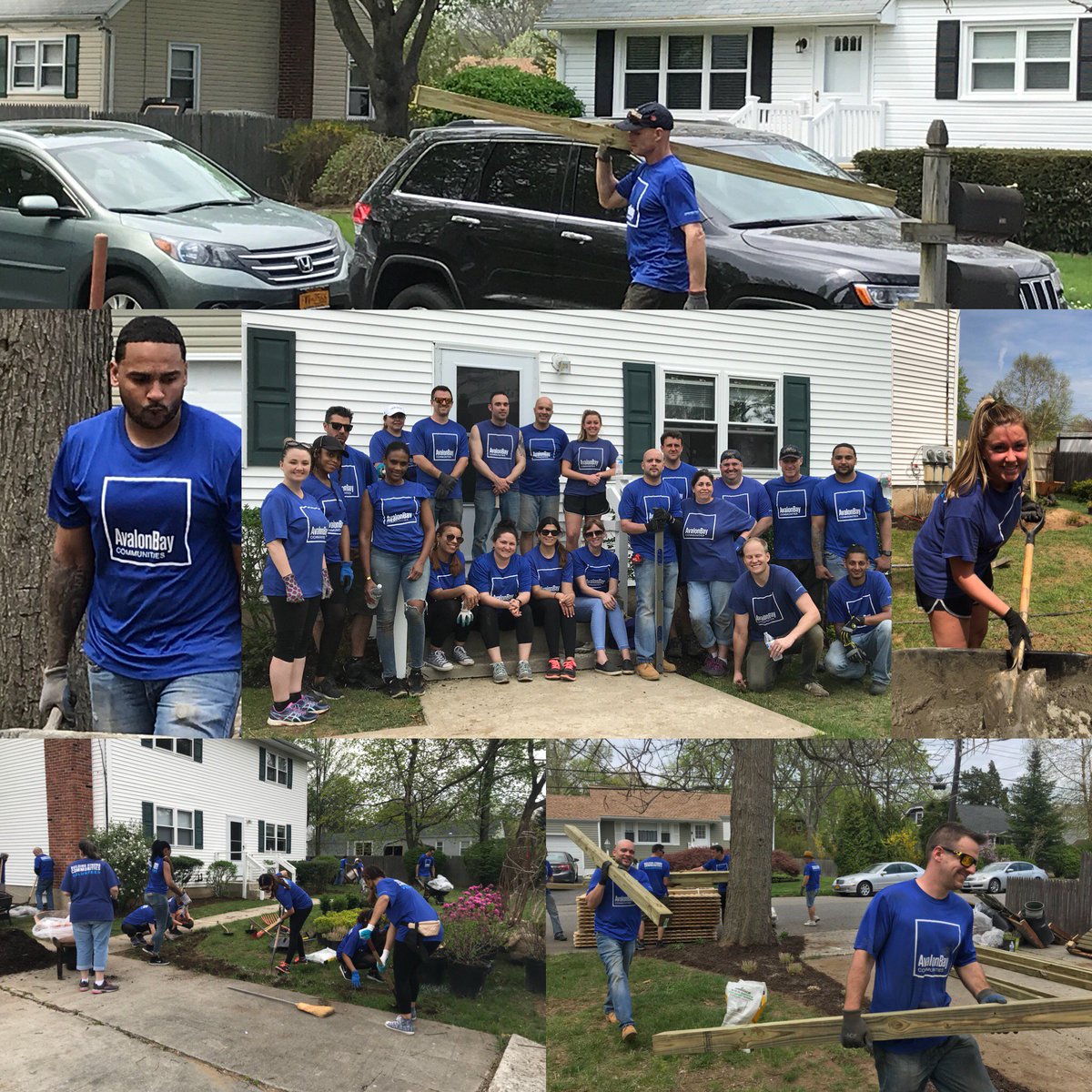 AVAapts's tweet photo. The #LongIsland team partnered up with Brightview and Lowe's  to refresh the landscaping at New Ground's first two-family home, which will provide housing to homeless veteran families. More about New Ground’s housing program: https://t.co/XGy3Mxg9CL #AVBBSC #AVBSpiritofCaring https://t.co/ERLiV7ziua