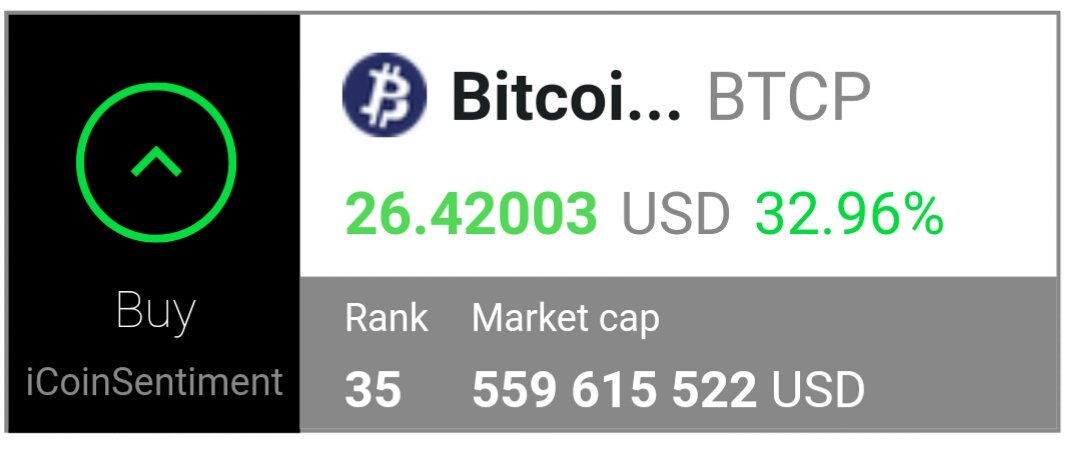 iCoinSentiment's tweet photo. #iCoinSentiment alert: ๐ #BTCP market sentiment showing strong bullish signals.โซ See the #coinmarketcap and #marketsentiment for $BTCP at: https://t.co/IpwGsQl1O1! ๐ฑ๐ฑ https://t.co/5xQ976uPNC
